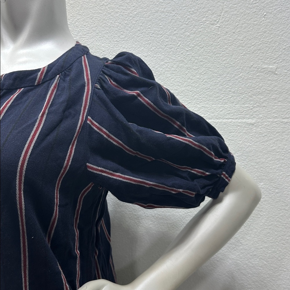 The Great The Homeroom Striped Navy Jumpsuit View 6